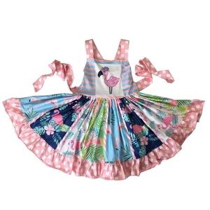 Flamingo Pink Cute Twirl Dress